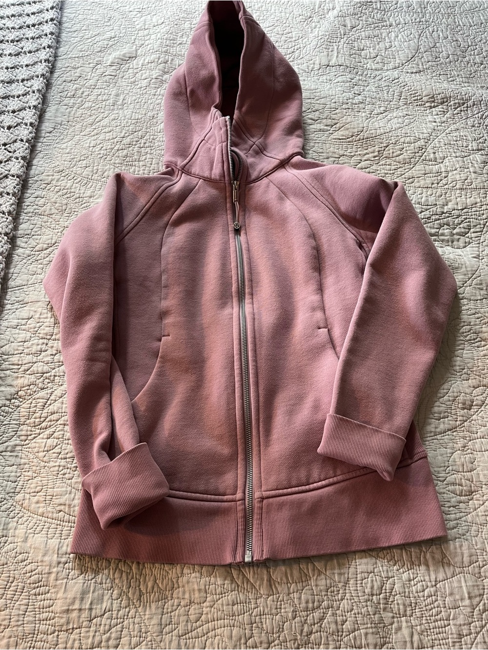 lululemon scuba full zip hoodie - Rose Blush size 6 Great!